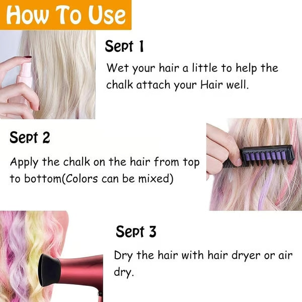 💖Limited-time offer💖Festive Fun Hair Chalk Combs