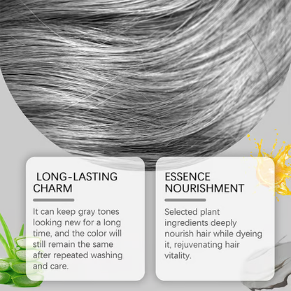 【Limited-time offer】💥2-in-1 Natural Essence Extract Silver Hair Dye💖