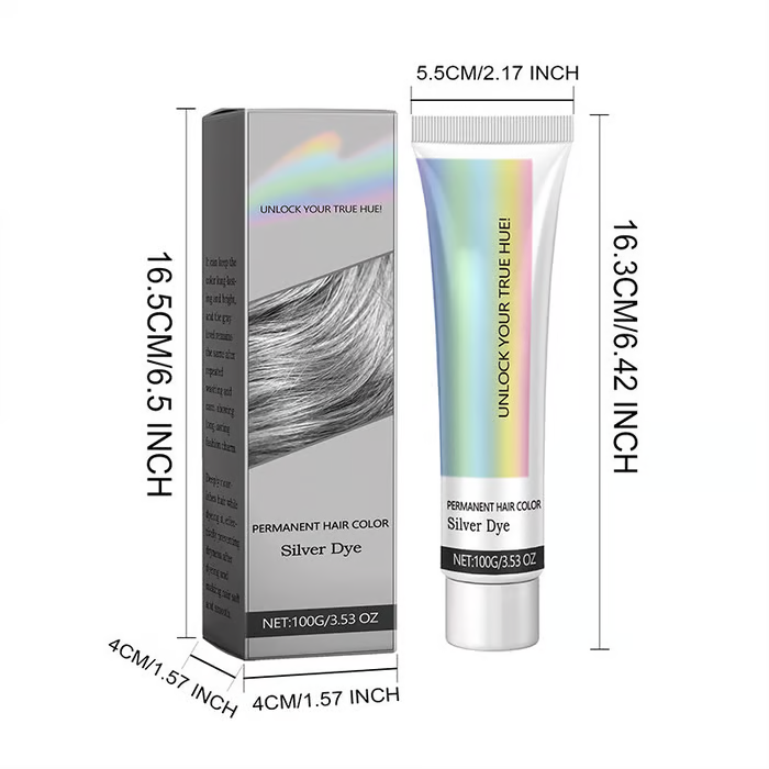 【Limited-time offer】💥2-in-1 Natural Essence Extract Silver Hair Dye💖