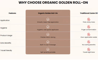 🔥BUY 1 GET 1 FREE🔥Organic Golden Castor Oil Roll-On with Rose Quartz