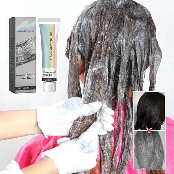 【Limited-time offer】💥2-in-1 Natural Essence Extract Silver Hair Dye💖