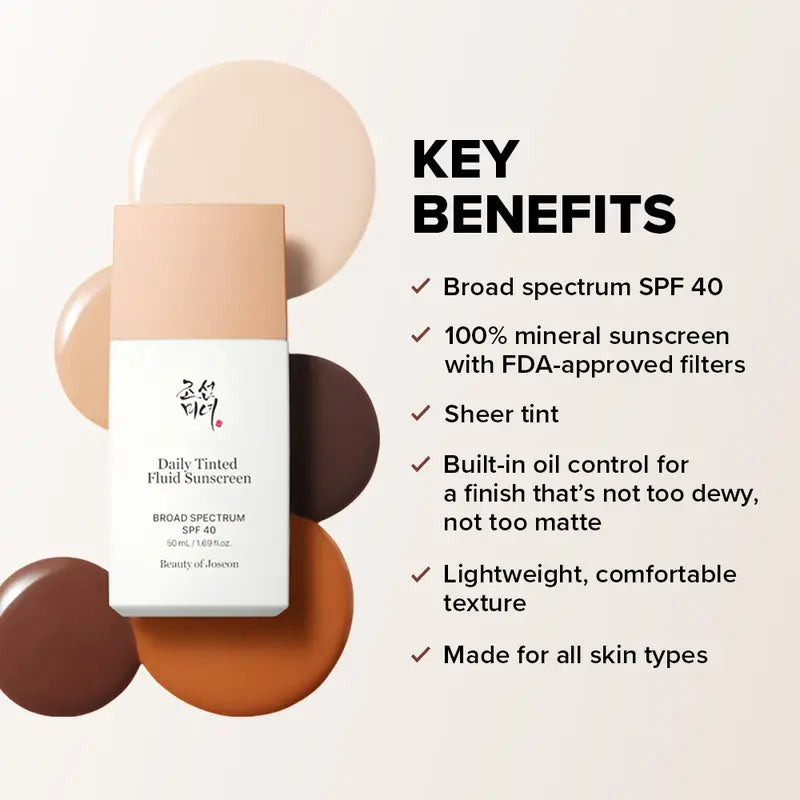 💥BUY 1 GET 1 FREE⏰ 💥Daily Tinted Fluid Sunscreen SPF50🔥⏰