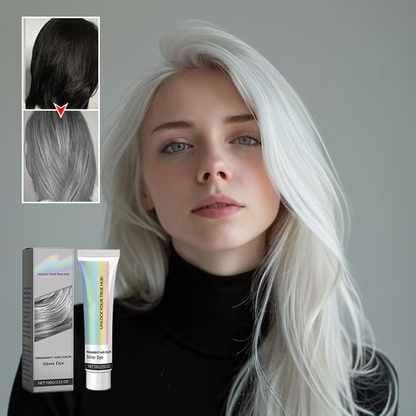 【Limited-time offer】💥2-in-1 Natural Essence Extract Silver Hair Dye💖
