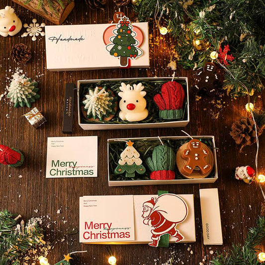 🎅Handmade Christmas Scented Candle Gift Set: A Festive Essential for Atmosphere & Gifting🕯️🎄