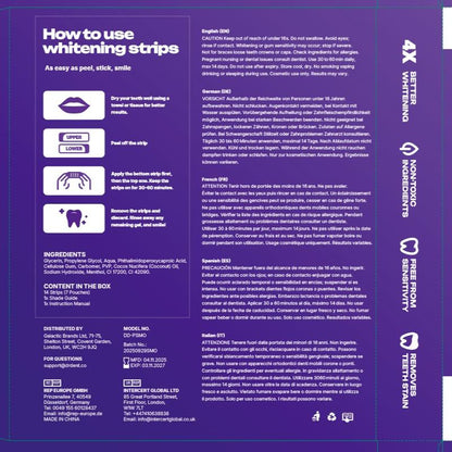 💥Buy 2 Get 1 Free🦷Purple Whitening Strips
