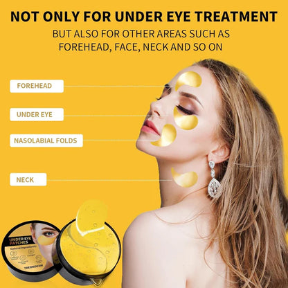 【💥New product】Collagen & Retinol 24K Gold Under Eye Patches with  – For Dark Circles, Puffiness & Wrinkles