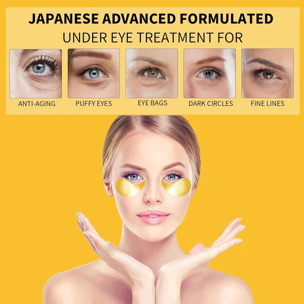 【💥New product】Collagen & Retinol 24K Gold Under Eye Patches with  – For Dark Circles, Puffiness & Wrinkles