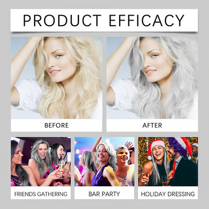 【Limited-time offer】💥2-in-1 Natural Essence Extract Silver Hair Dye💖