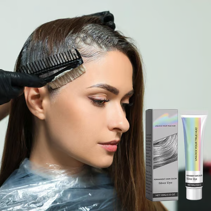 【Limited-time offer】💥2-in-1 Natural Essence Extract Silver Hair Dye💖