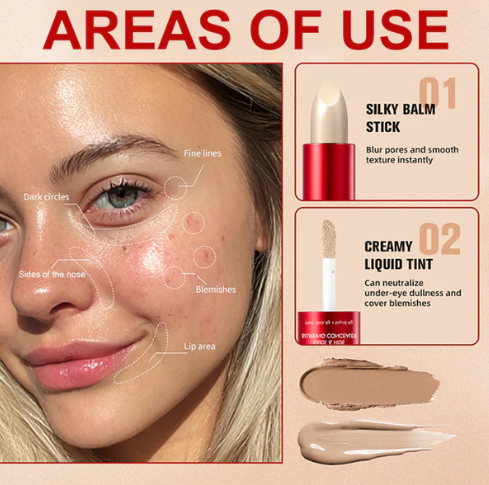 🔥BUY 1 GET 1 FREE!!💜✨Dual-Ended Long-Lasting Lightweight Concealer